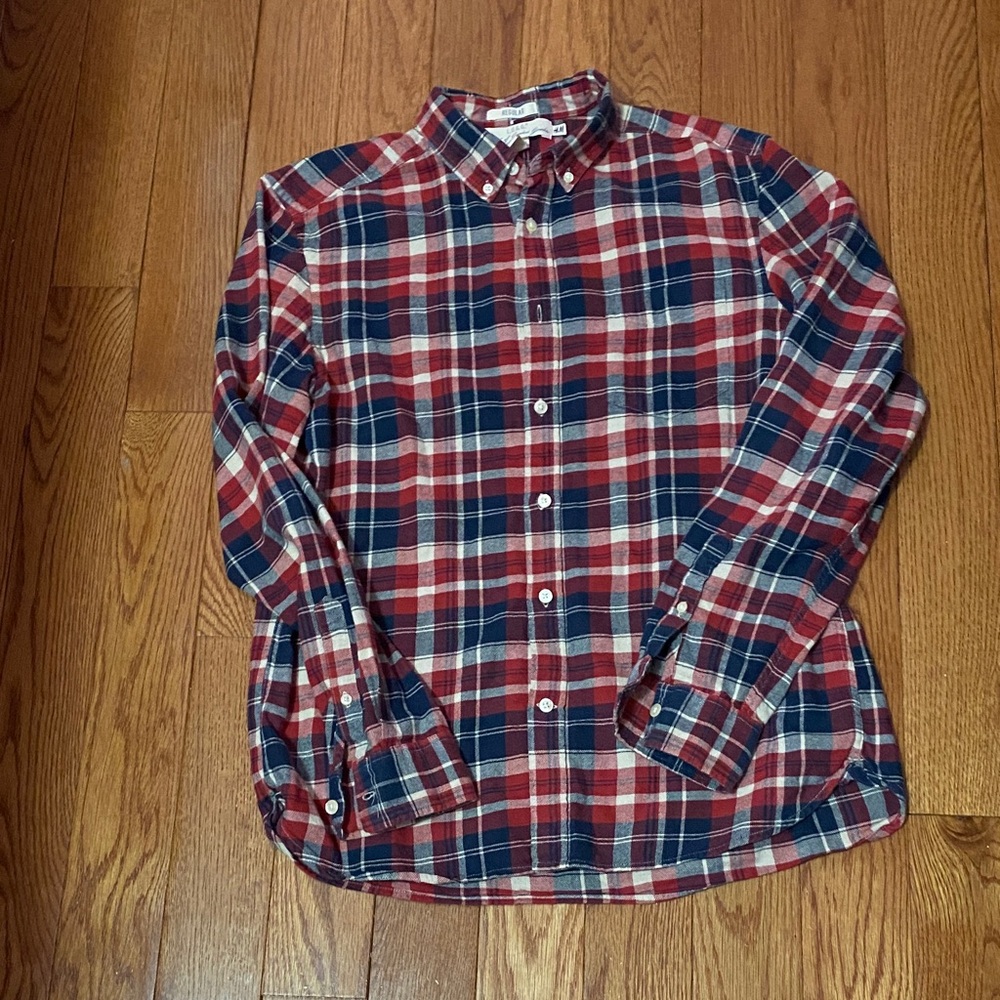 H&M Red and Blue Checkered Casual Shirt